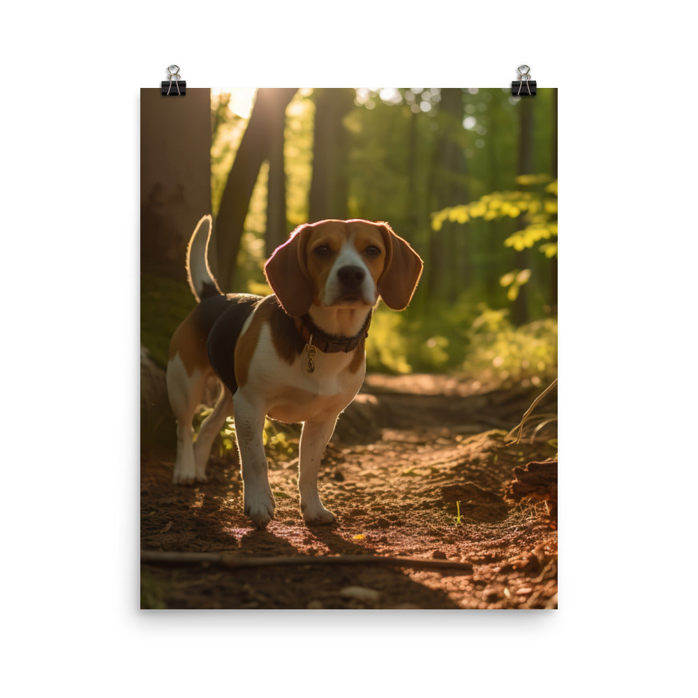 Beagle on the scent Photo paper poster - PosterfyAI.com