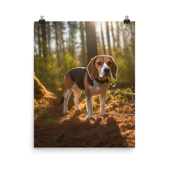 Beagle on the scent Photo paper poster - PosterfyAI.com