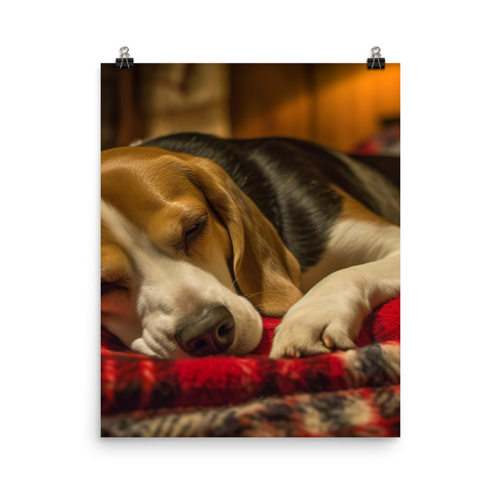 Beagle in repose Photo paper poster - PosterfyAI.com