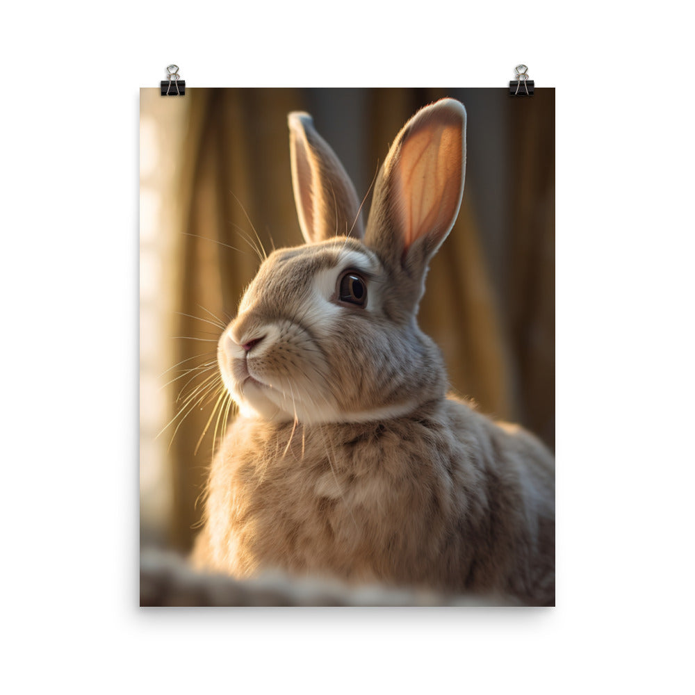 Beveren Bunny Photo paper poster - PosterfyAI.com