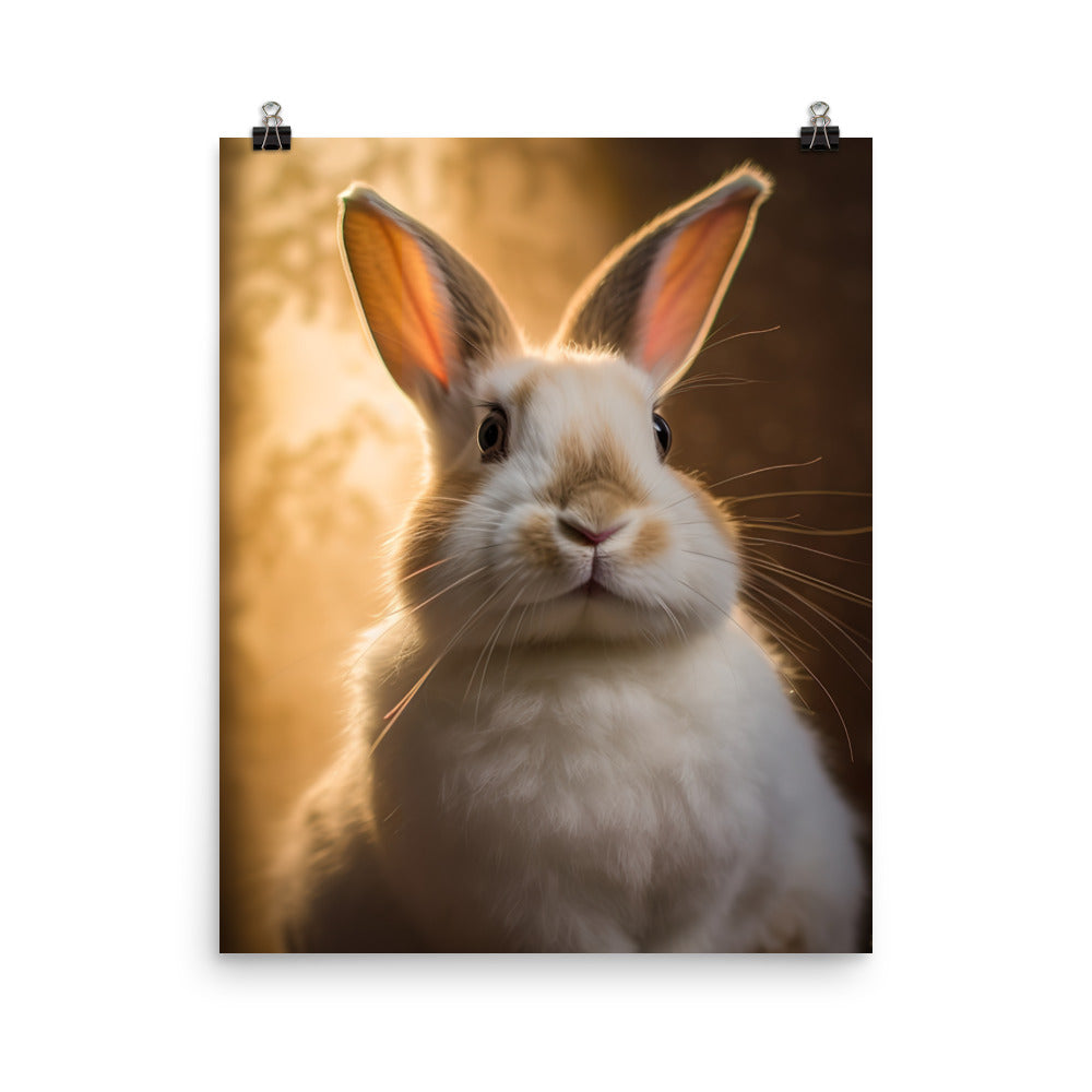 Beveren Bunny Photo paper poster - PosterfyAI.com