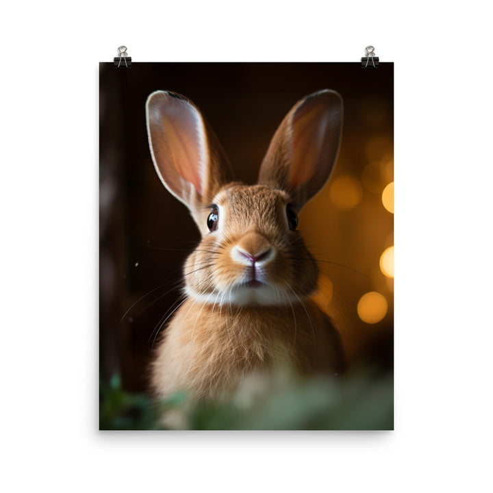 Tan Bunnys Playful Wonders Photo paper poster - PosterfyAI.com