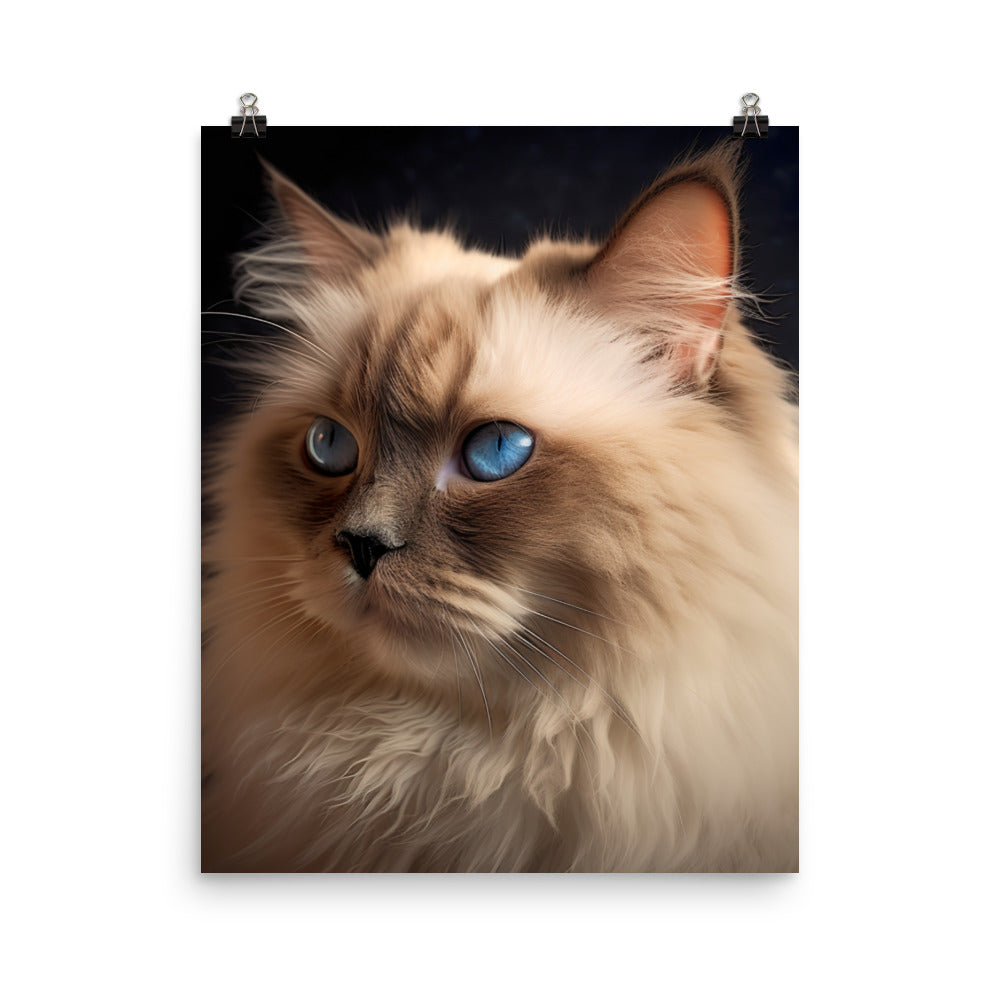 Beauty of Himalayan Cat Photo paper poster - PosterfyAI.com