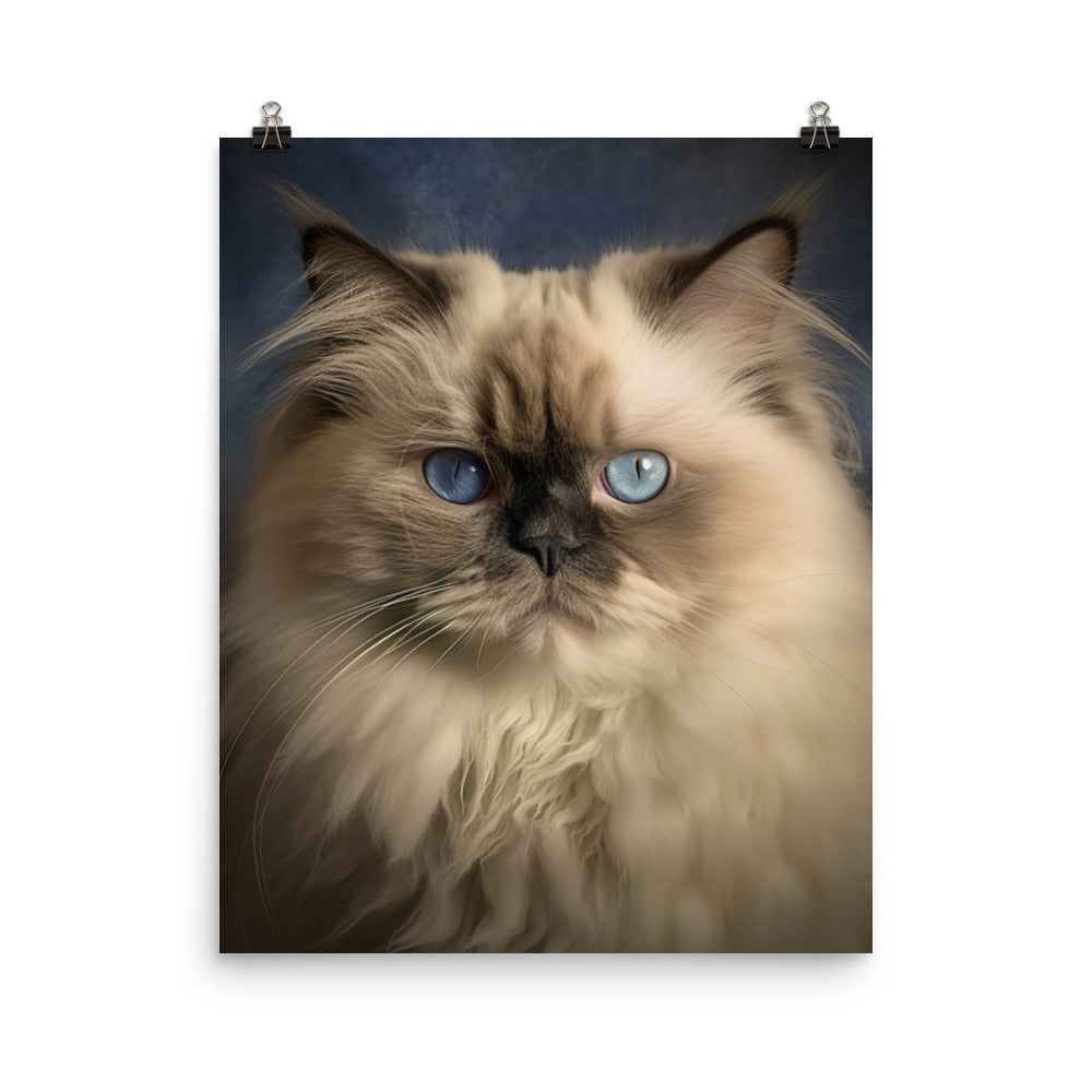 Beauty of Himalayan Cat Photo paper poster - PosterfyAI.com