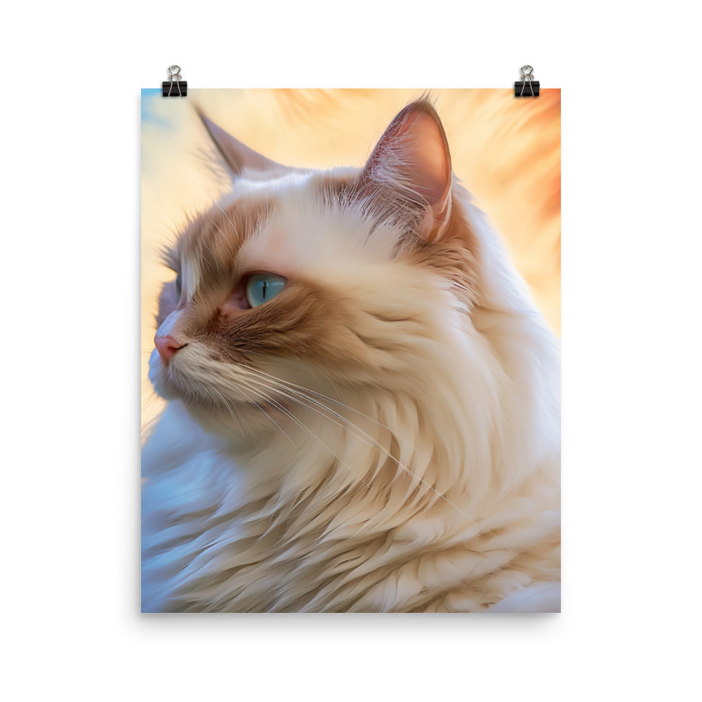 Birman Cat Photo paper poster - PosterfyAI.com