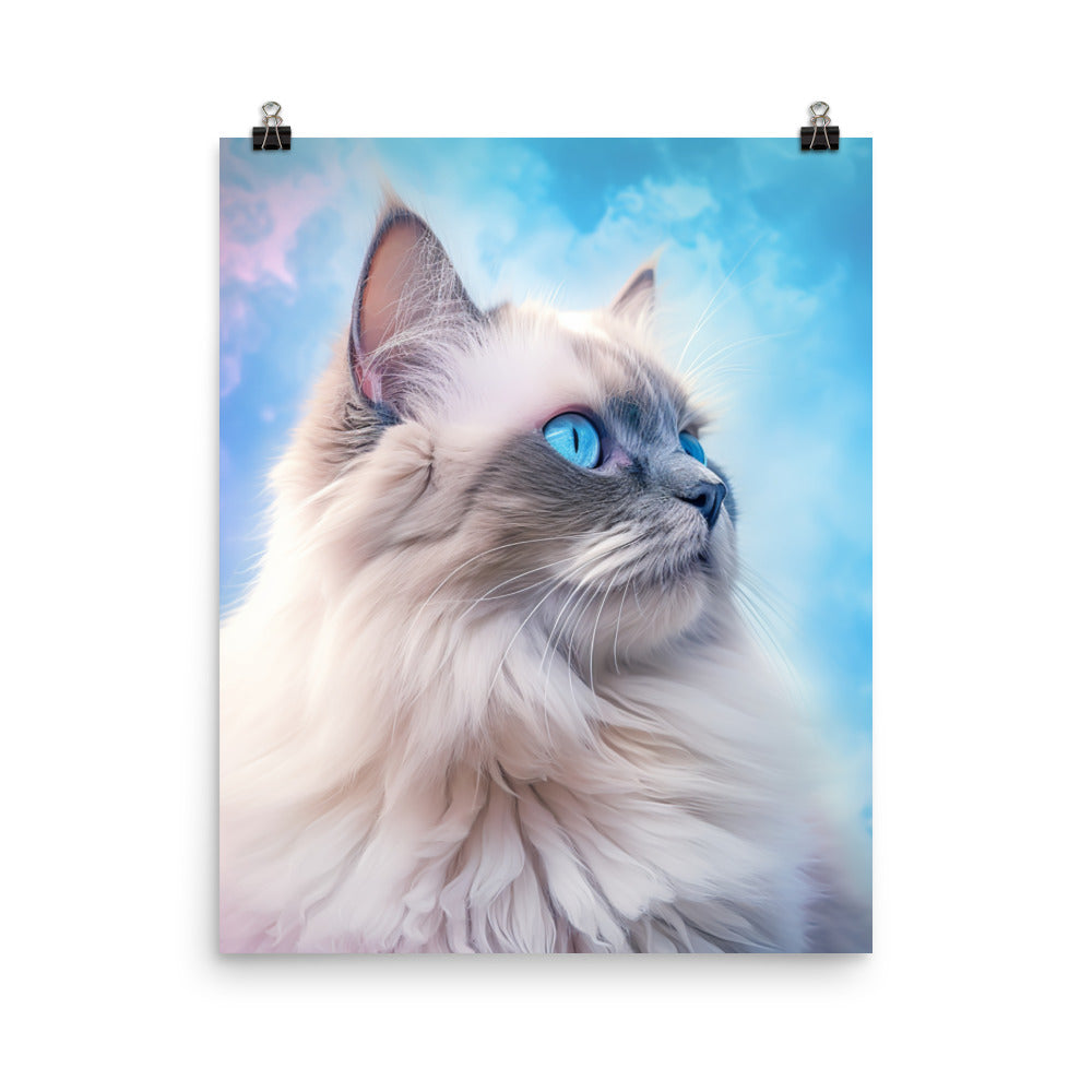 Birman Cat Photo paper poster - PosterfyAI.com