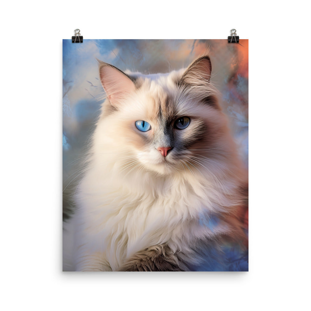 Birman Cat Photo paper poster - PosterfyAI.com