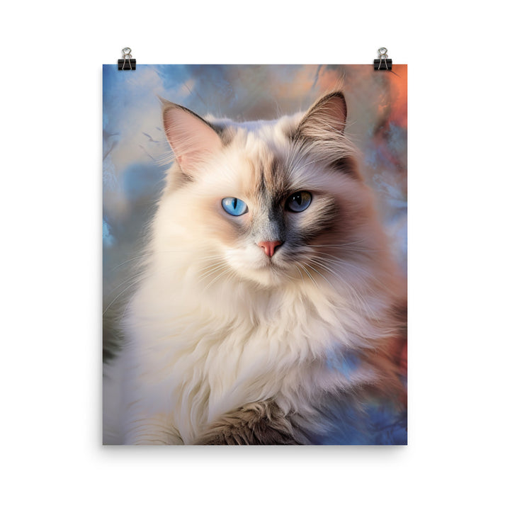 Birman Cat Photo paper poster - PosterfyAI.com