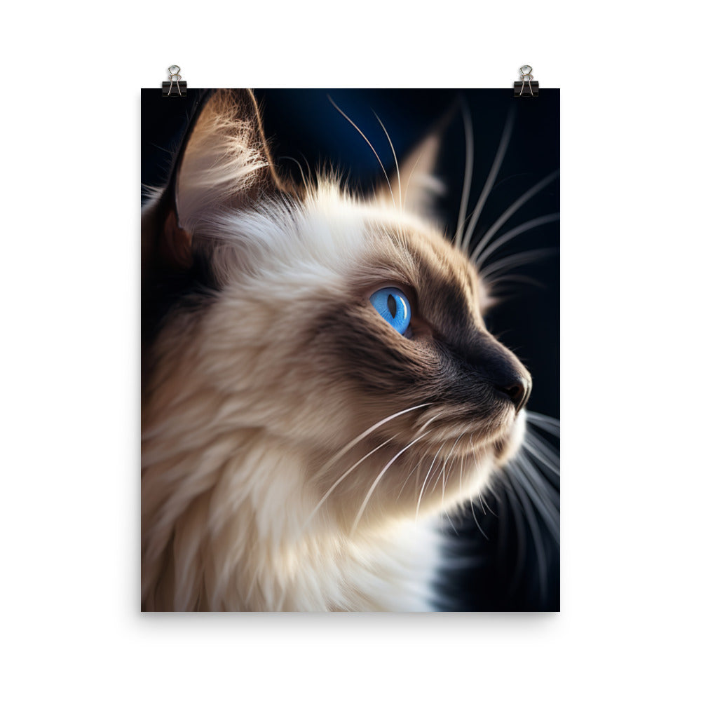 Birman Cat Photo paper poster - PosterfyAI.com