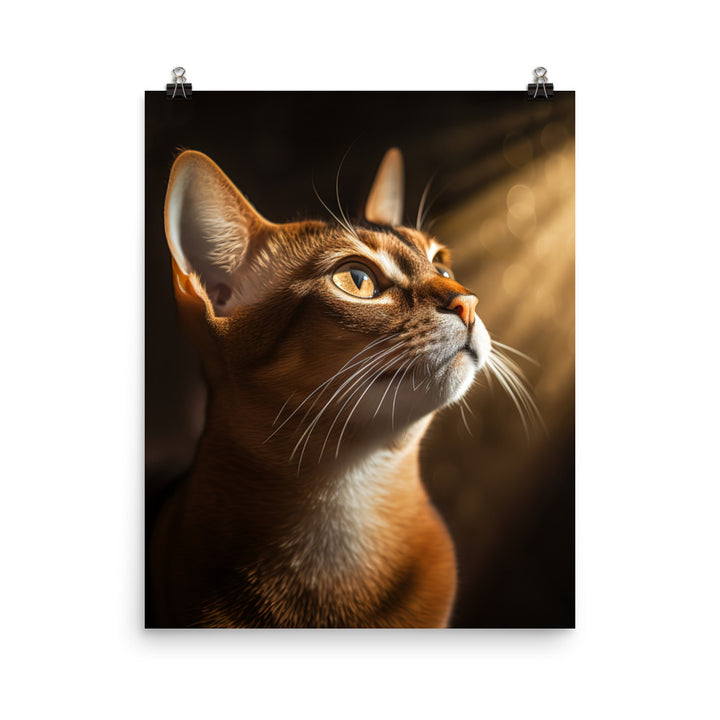 Abyssinian Cat Photo paper poster - PosterfyAI.com