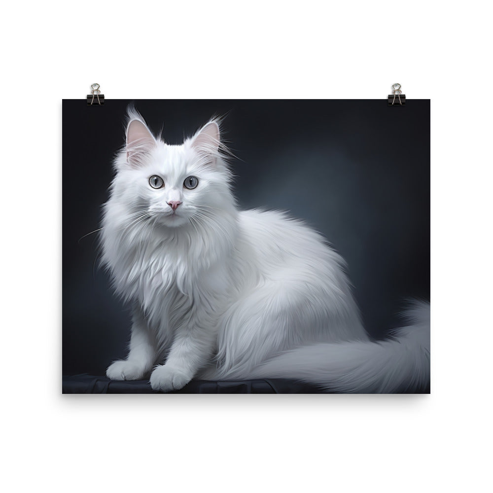 Turkish Angora Photo paper poster - PosterfyAI.com