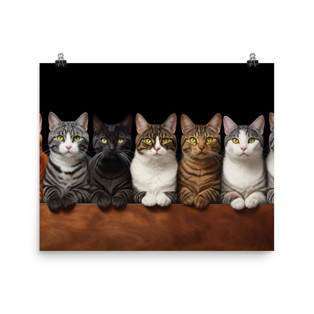 American Shorthair Photo paper poster - PosterfyAI.com