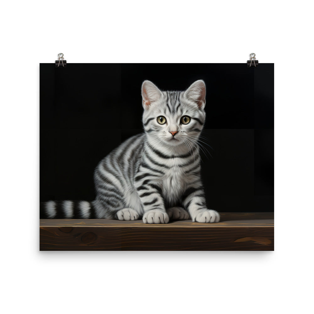 American Shorthair Photo paper poster - PosterfyAI.com