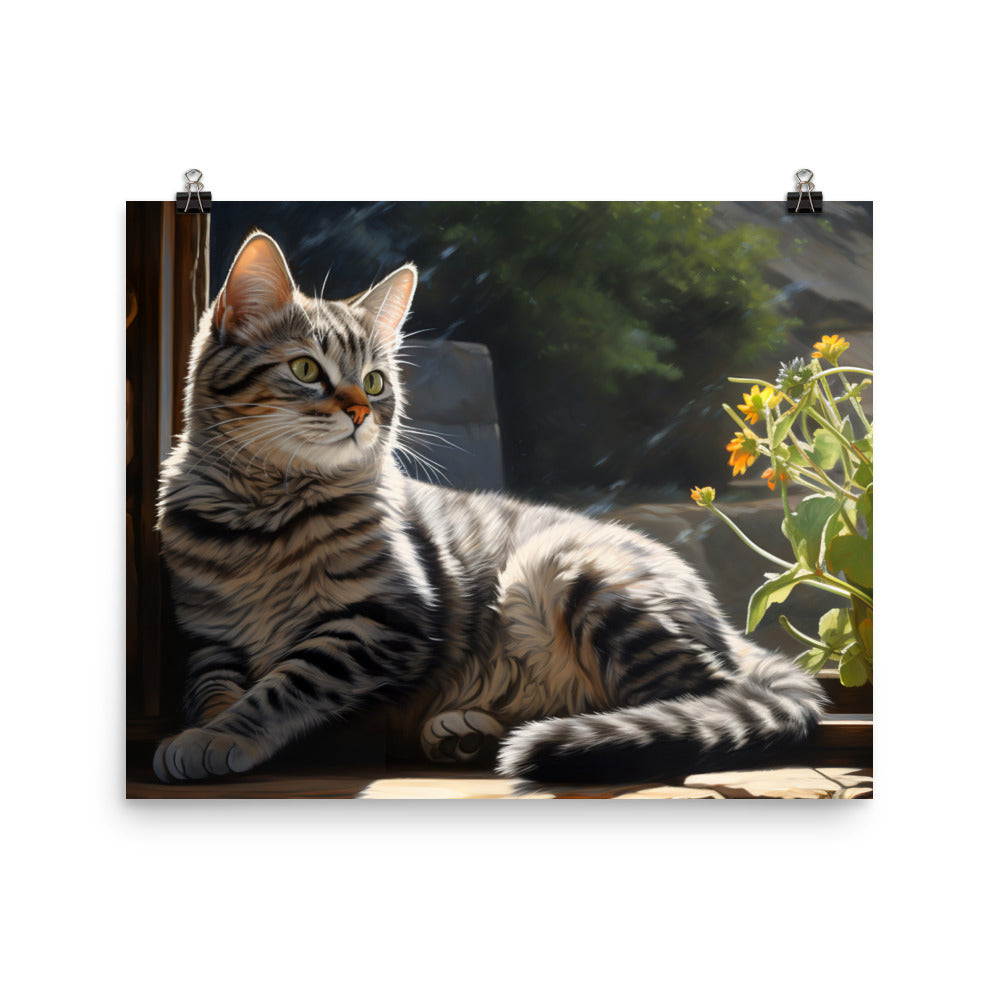 American Shorthair Photo paper poster - PosterfyAI.com