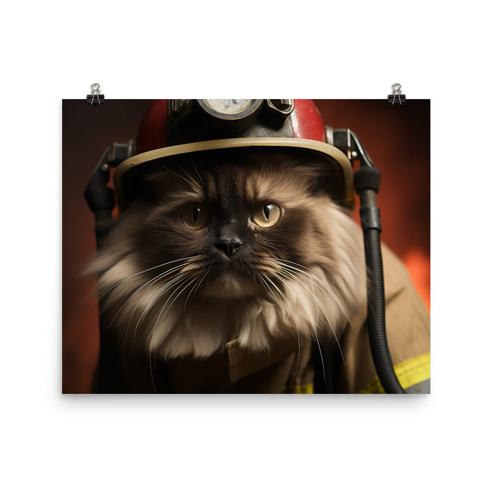 Himalayan Firefighter Photo paper poster - PosterfyAI.com