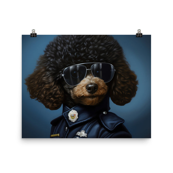 Poodle Security Officer Photo paper poster - PosterfyAI.com
