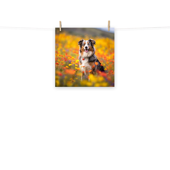 Australian Shepherd Photo paper poster - PosterfyAI.com