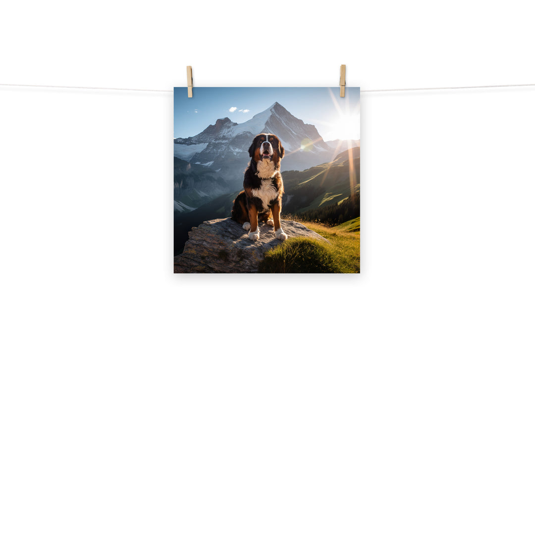 Bernese Mountain Dog Photo paper poster - PosterfyAI.com