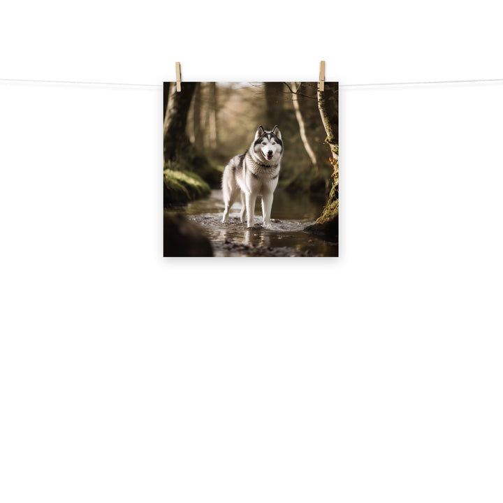 Siberian Husky Photo paper poster - PosterfyAI.com