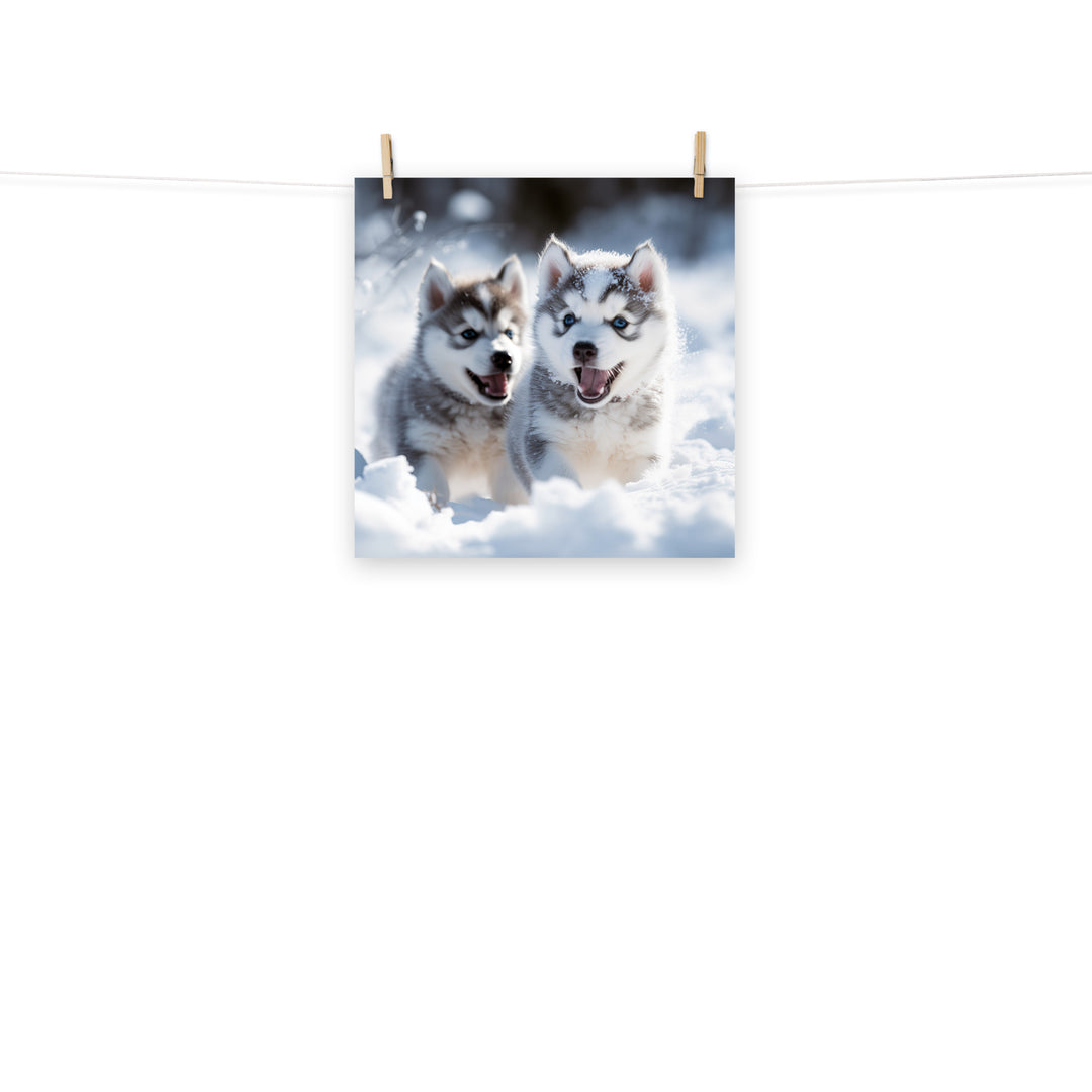 Siberian Husky Photo paper poster - PosterfyAI.com