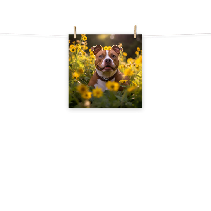 American Staffordshire Terrier Photo paper poster - PosterfyAI.com