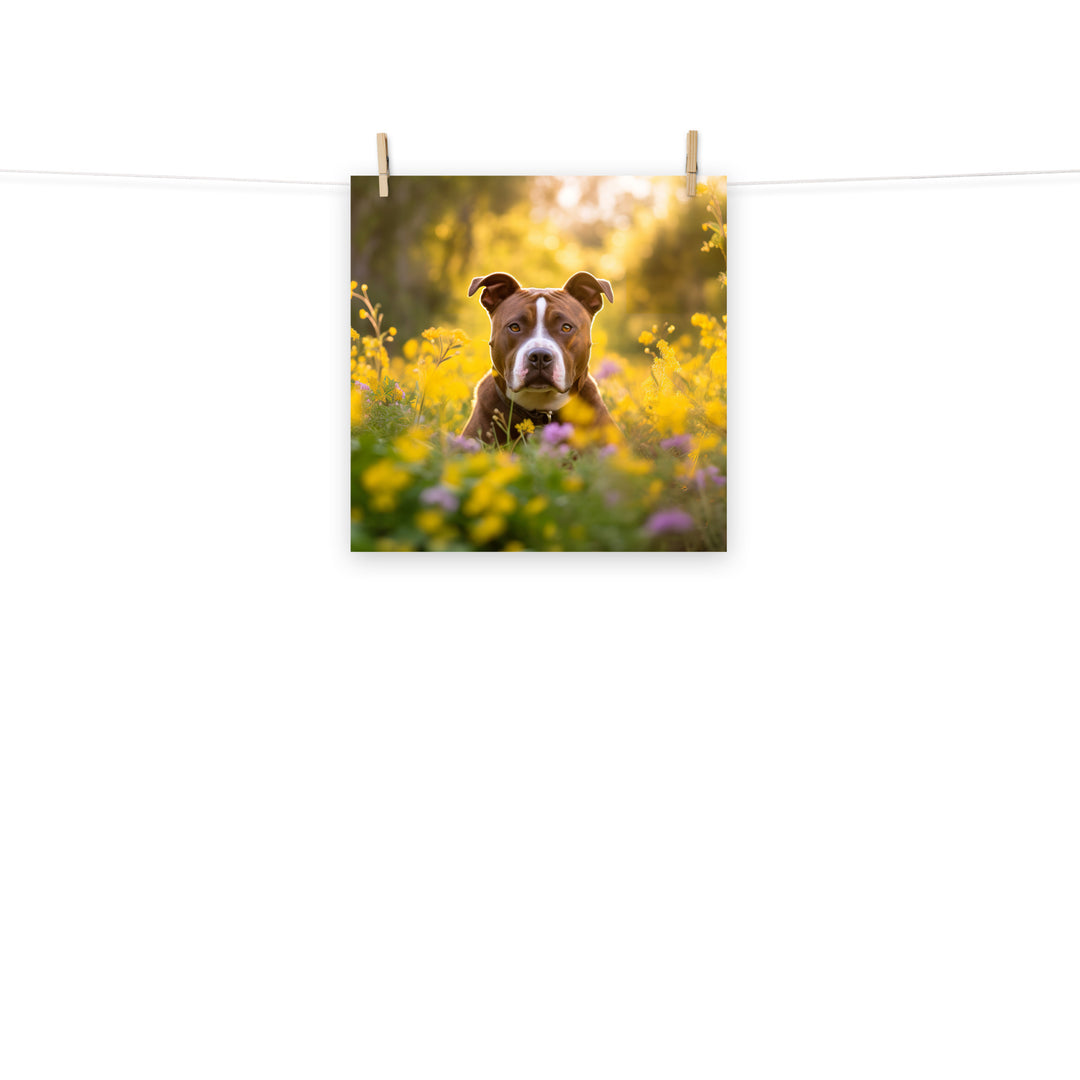 American Staffordshire Terrier Photo paper poster - PosterfyAI.com