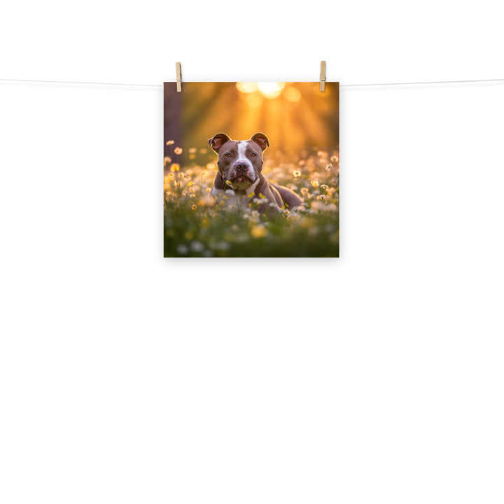 American Staffordshire Terrier Photo paper poster - PosterfyAI.com