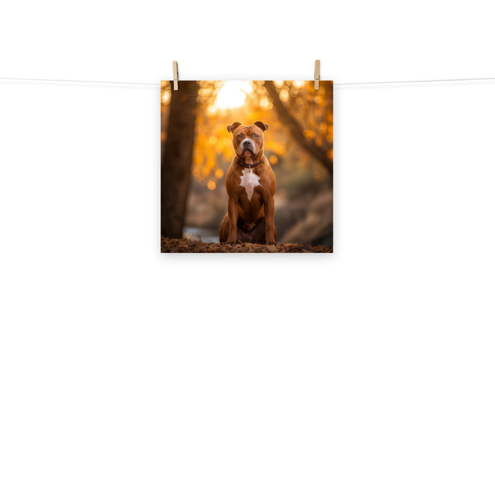 American Staffordshire Terrier Photo paper poster - PosterfyAI.com