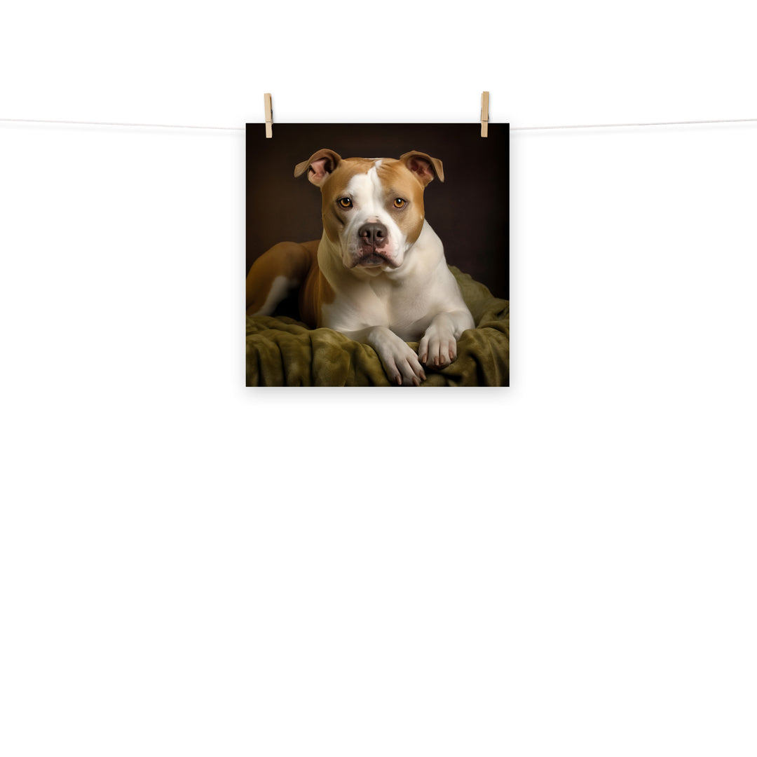 American Staffordshire Terrier Photo paper poster - PosterfyAI.com