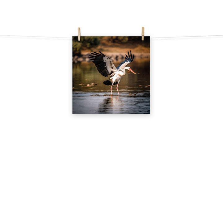 Stork Photo paper poster - PosterfyAI.com