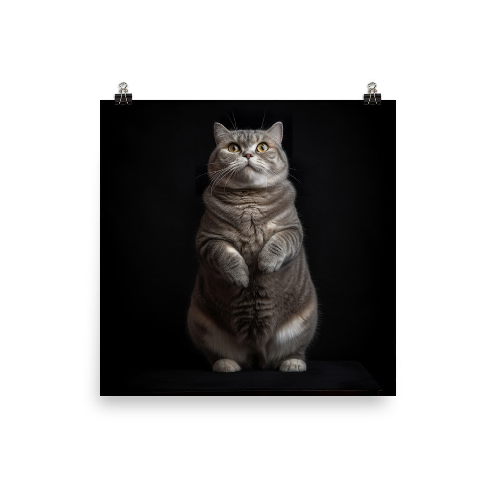 Scottish Fold Adults Photo paper poster - PosterfyAI.com