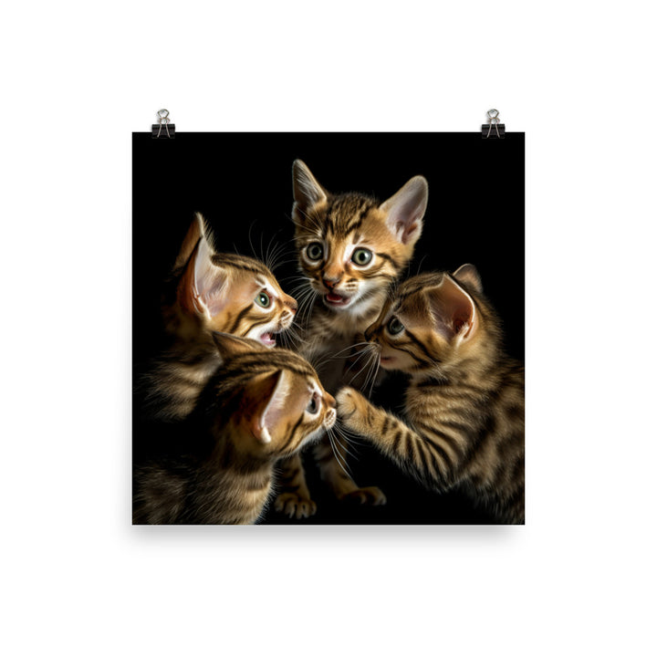 Bengal Kitten Photo paper poster - PosterfyAI.com