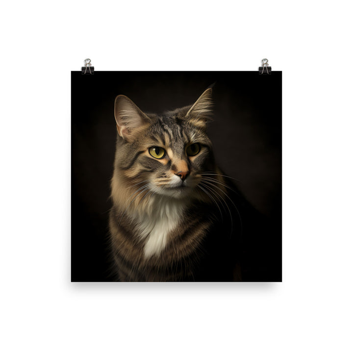 Timeless Appeal of Manx Cat Photo paper poster - PosterfyAI.com