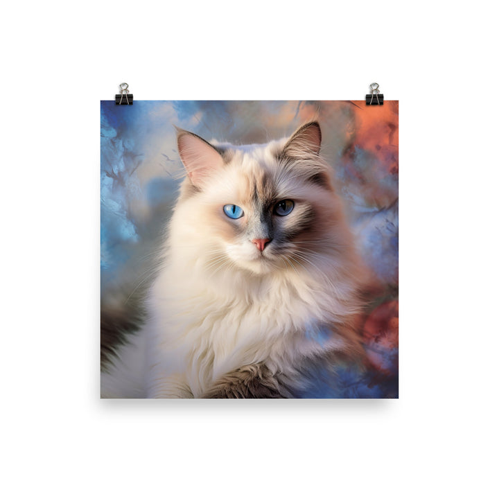 Birman Cat Photo paper poster - PosterfyAI.com