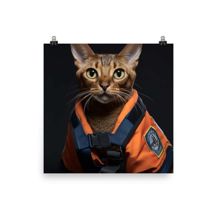 Abyssinian Paramedic Photo paper poster - PosterfyAI.com