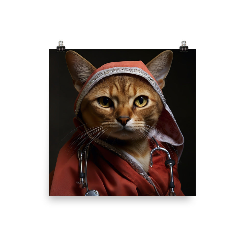 Abyssinian Nurse Photo paper poster - PosterfyAI.com