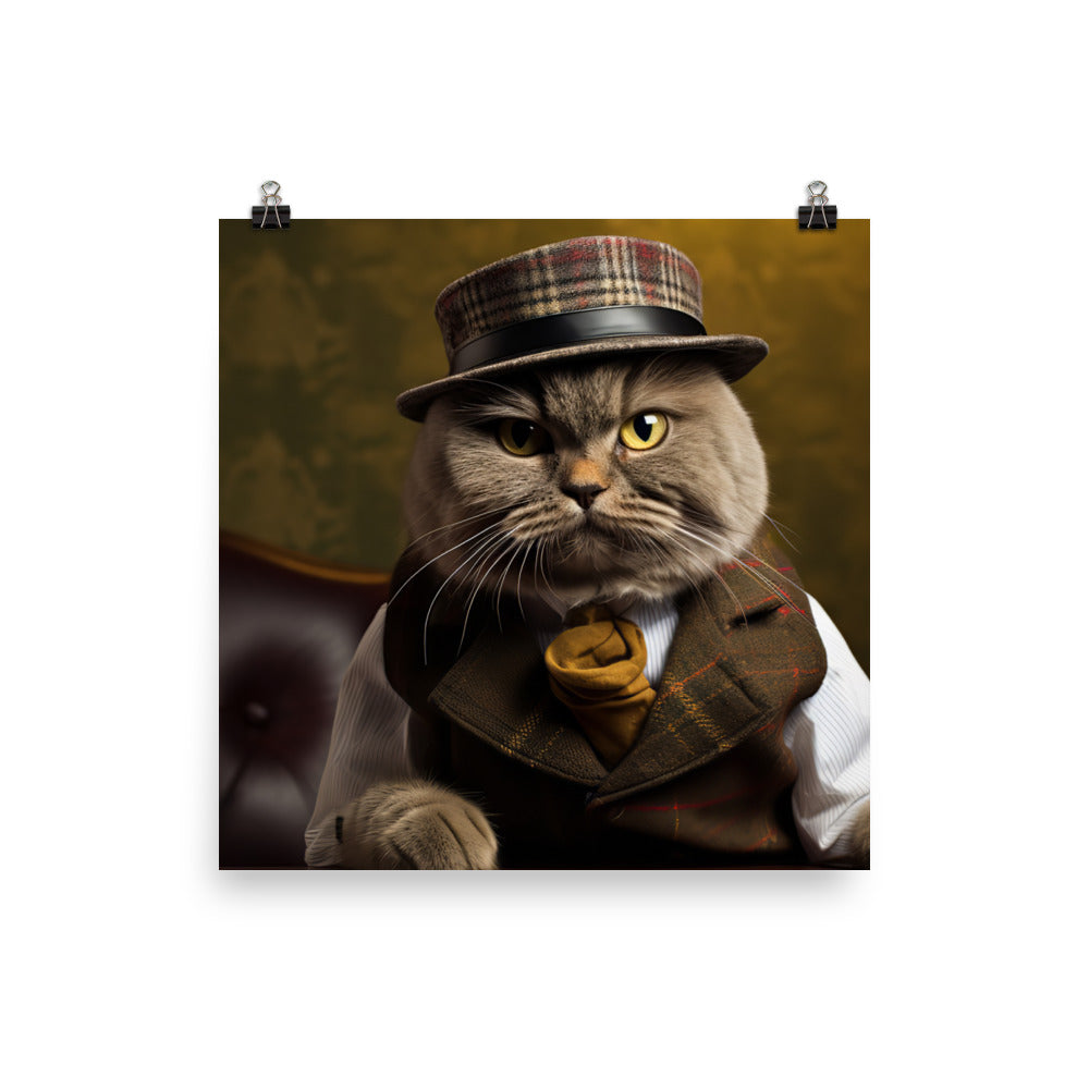 Scottish Fold Sales Consultant Photo paper poster - PosterfyAI.com