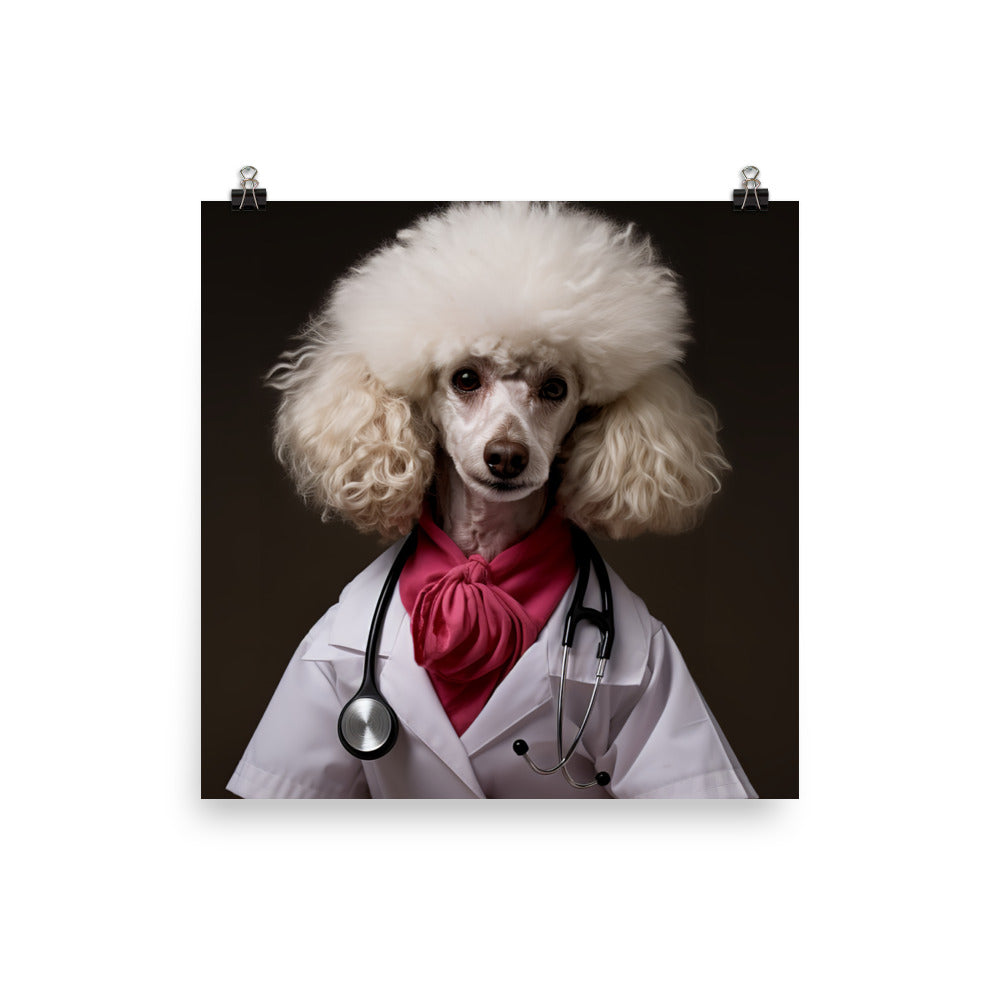 Poodle Nurse Photo paper poster - PosterfyAI.com
