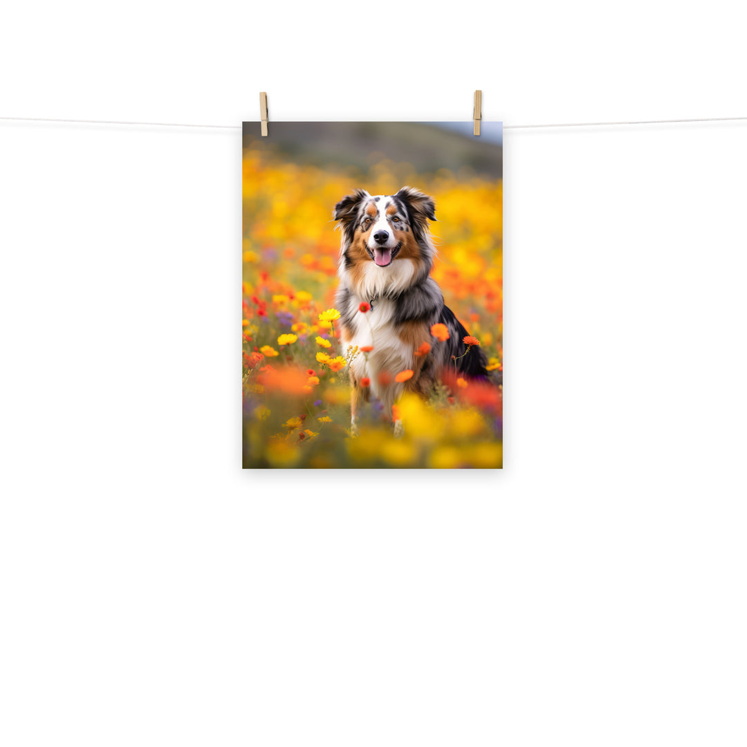 Australian Shepherd Photo paper poster - PosterfyAI.com