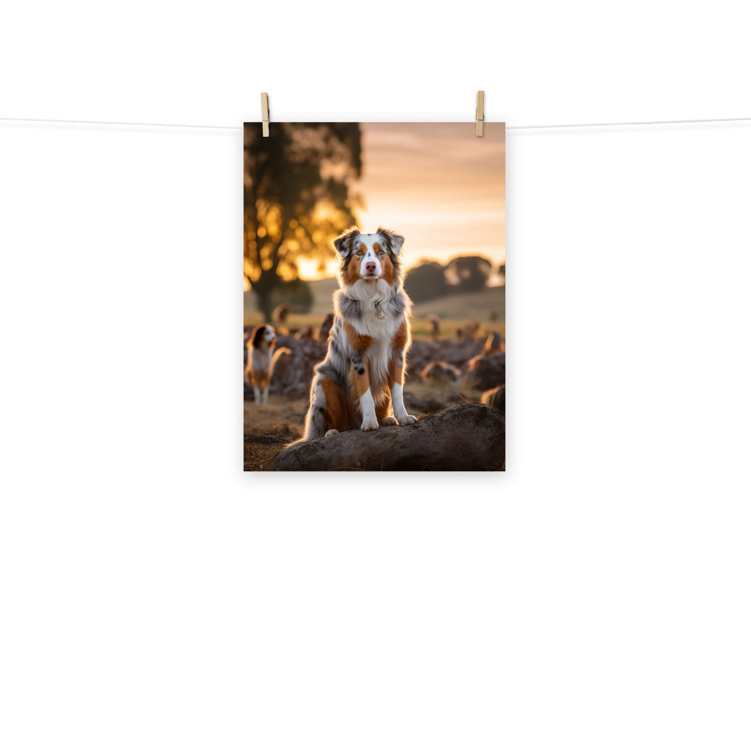 Australian Shepherd Photo paper poster - PosterfyAI.com