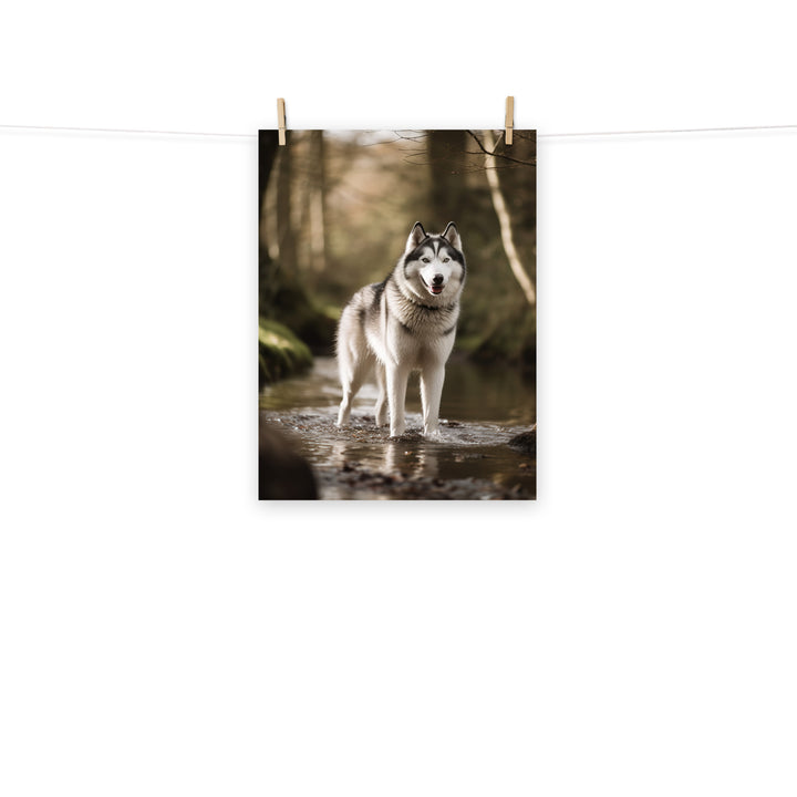 Siberian Husky Photo paper poster - PosterfyAI.com