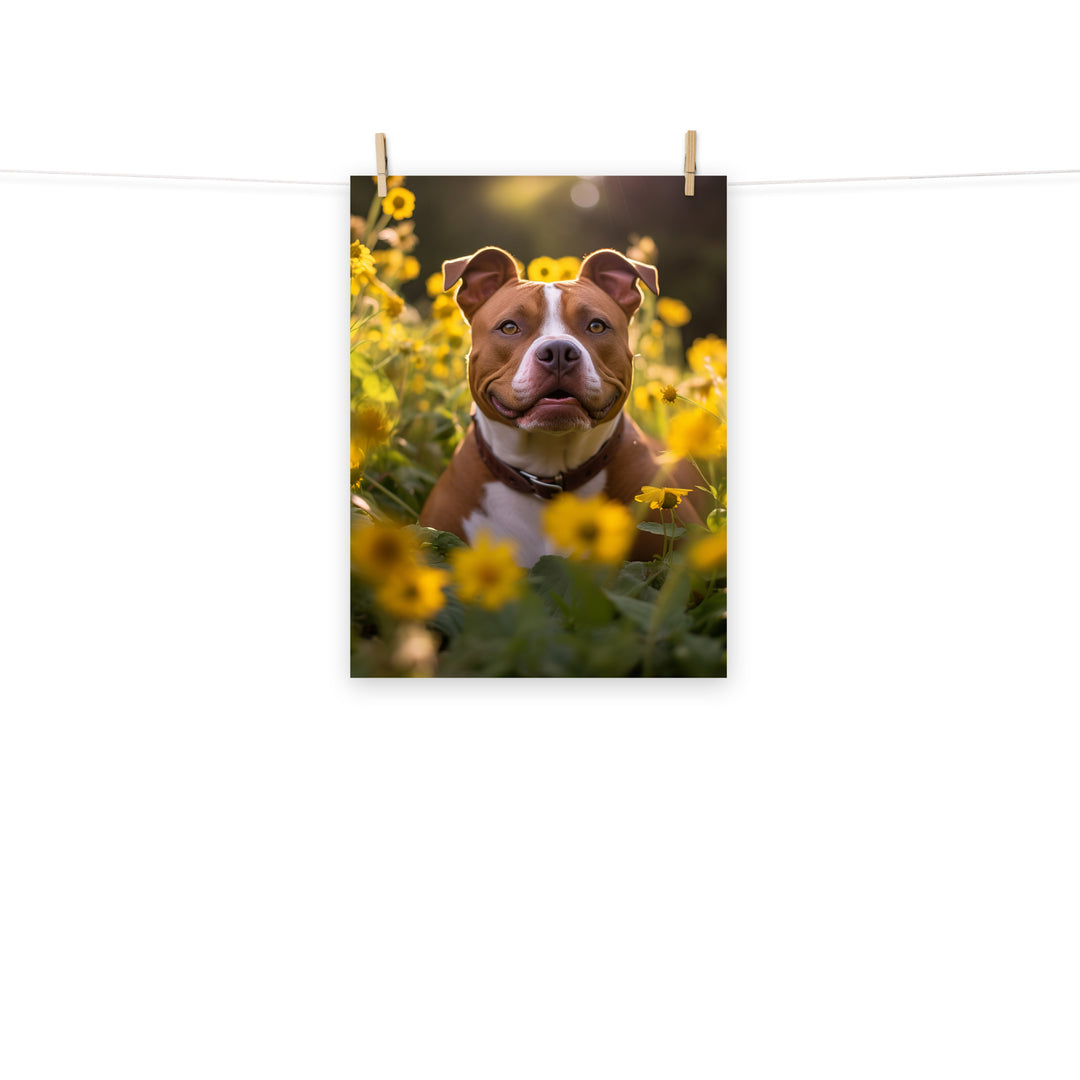 American Staffordshire Terrier Photo paper poster - PosterfyAI.com