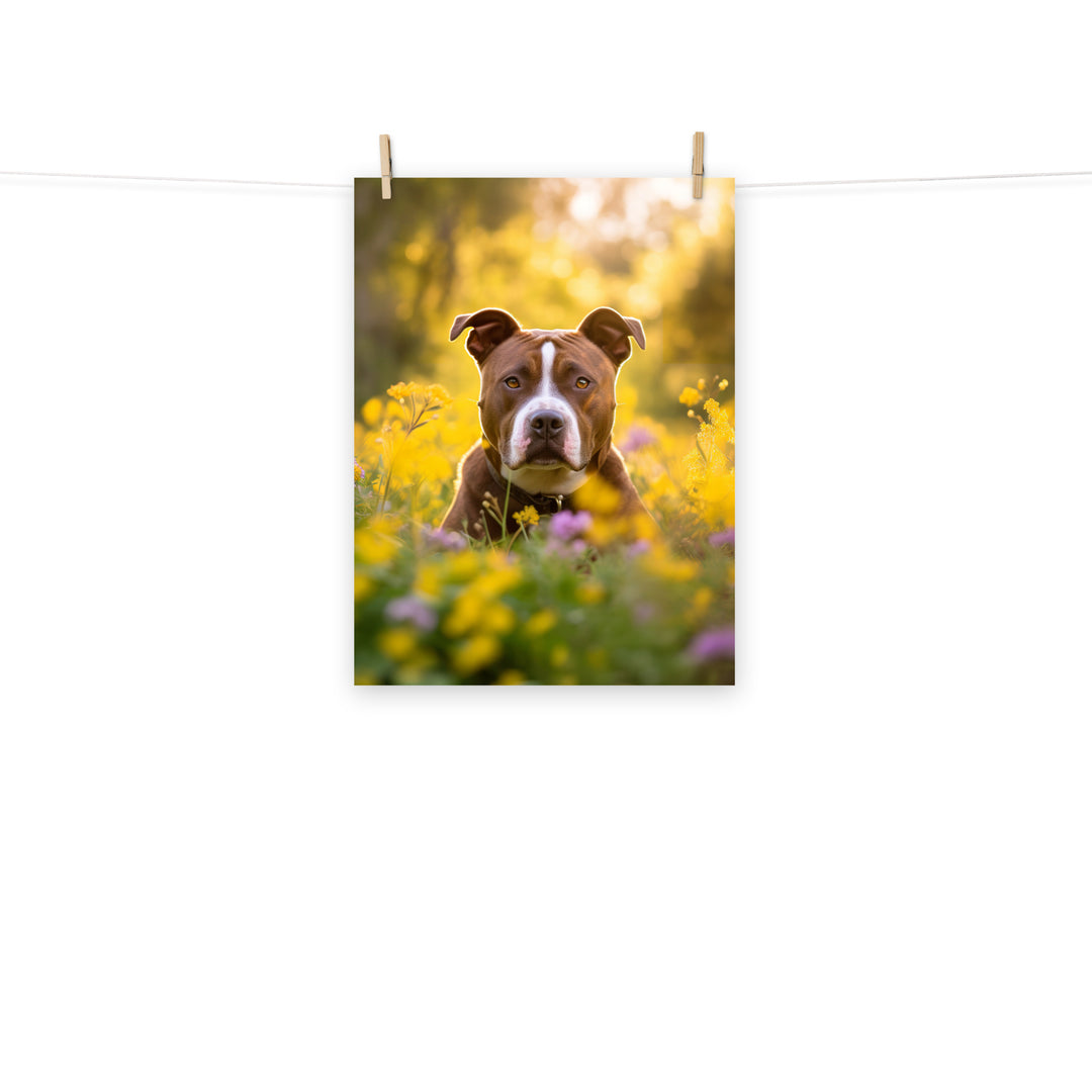 American Staffordshire Terrier Photo paper poster - PosterfyAI.com