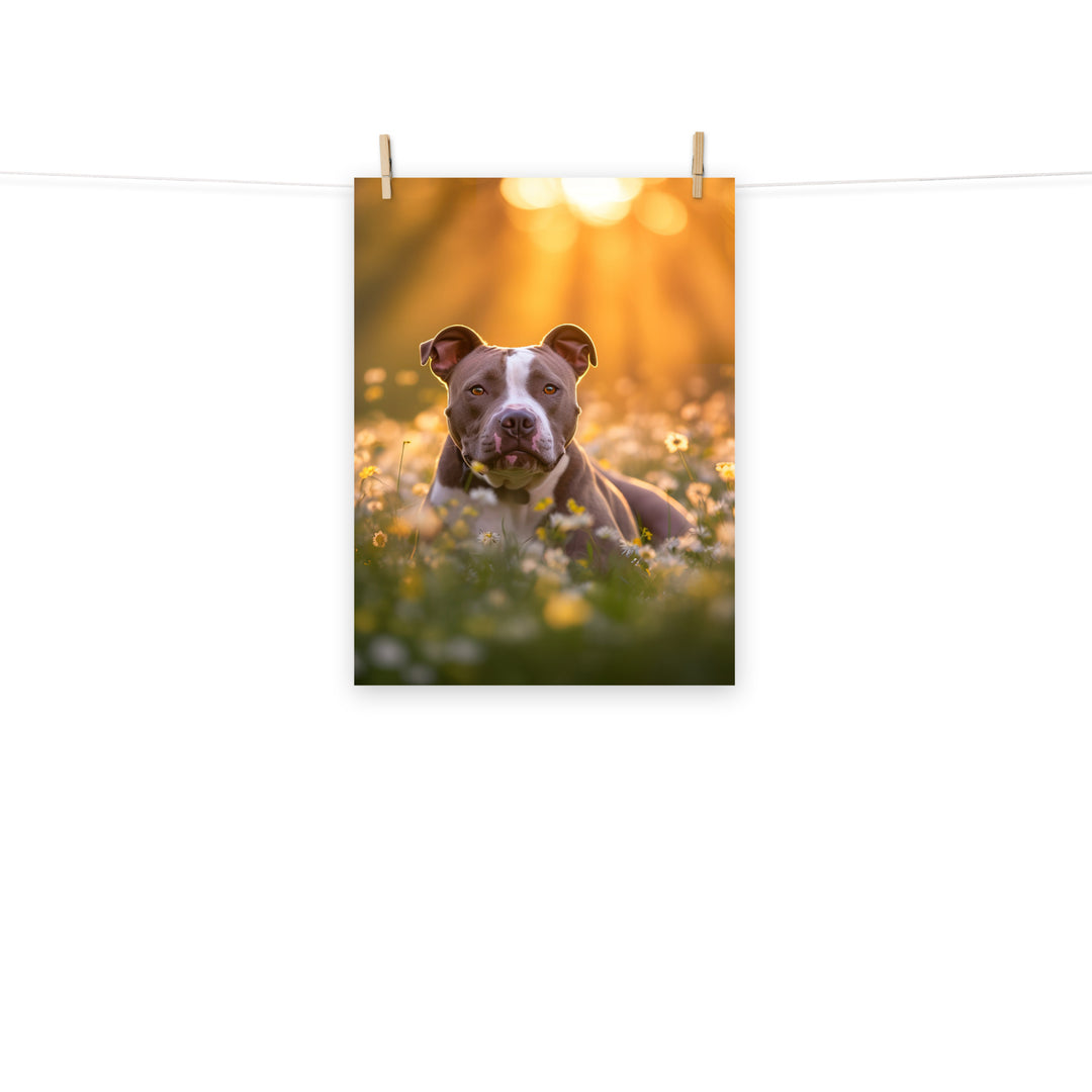 American Staffordshire Terrier Photo paper poster - PosterfyAI.com