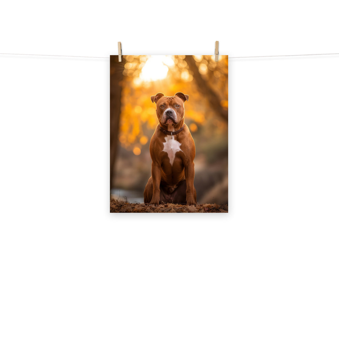 American Staffordshire Terrier Photo paper poster - PosterfyAI.com