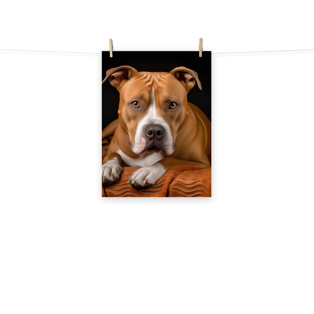 American Staffordshire Terrier Photo paper poster - PosterfyAI.com