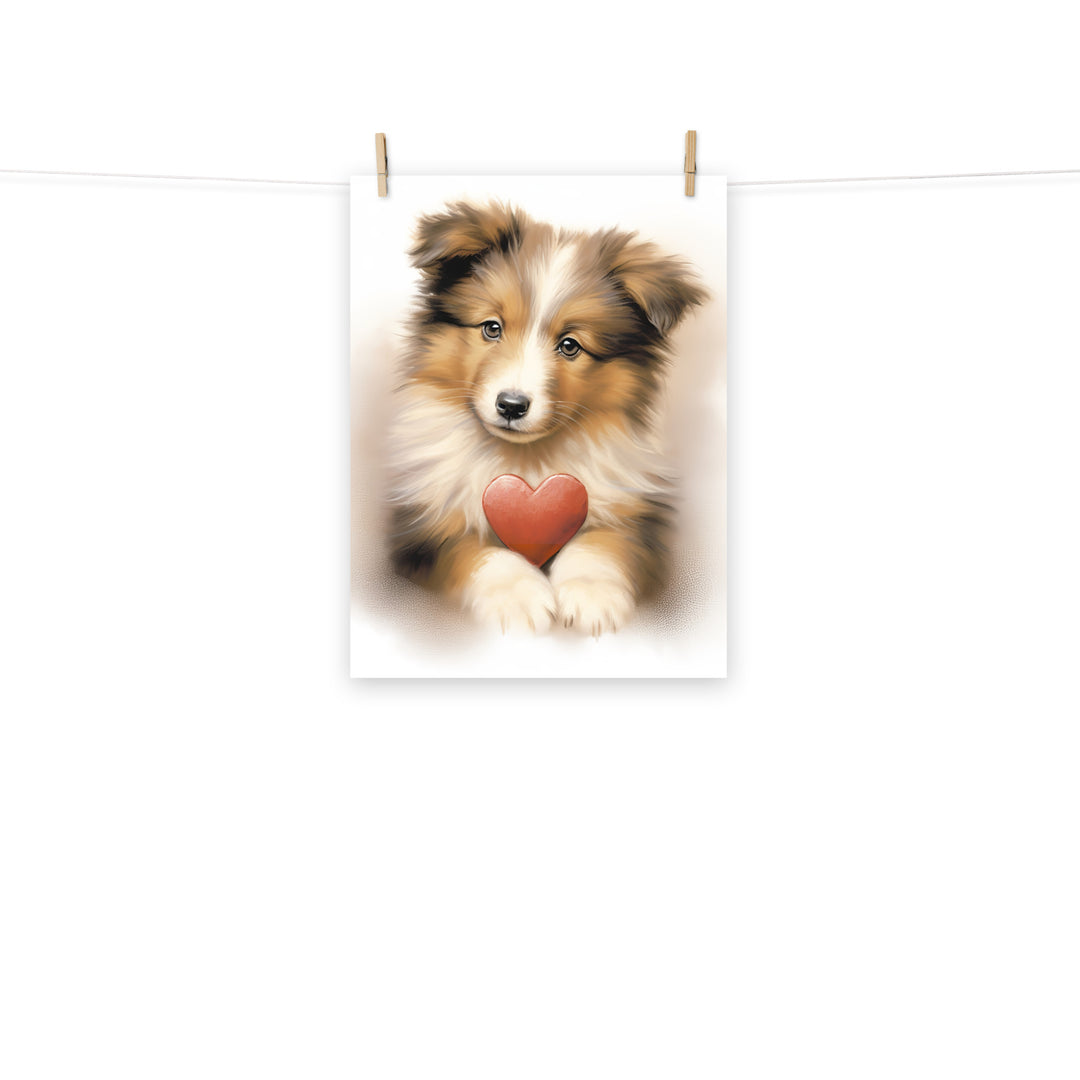 Shetland Sheepdog Photo paper poster - PosterfyAI.com