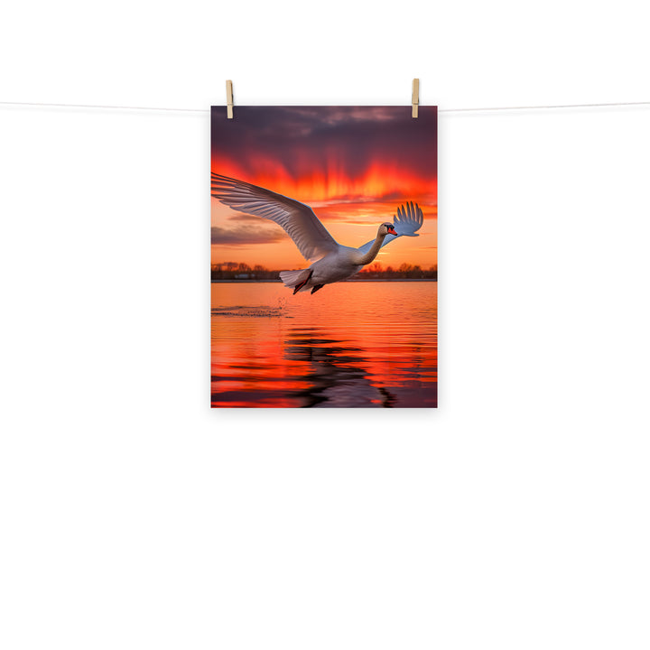Swan Photo paper poster - PosterfyAI.com