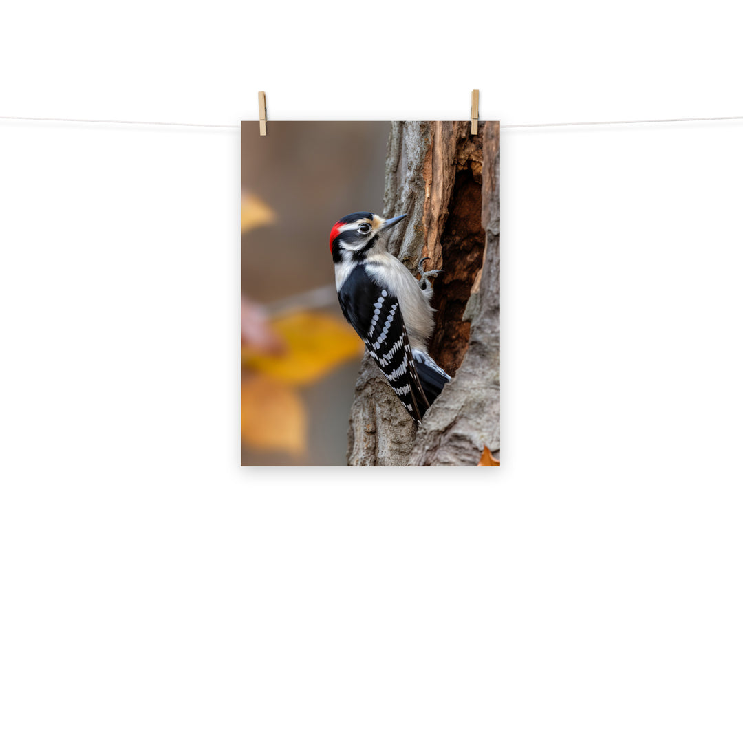 Woodpecker Photo paper poster - PosterfyAI.com