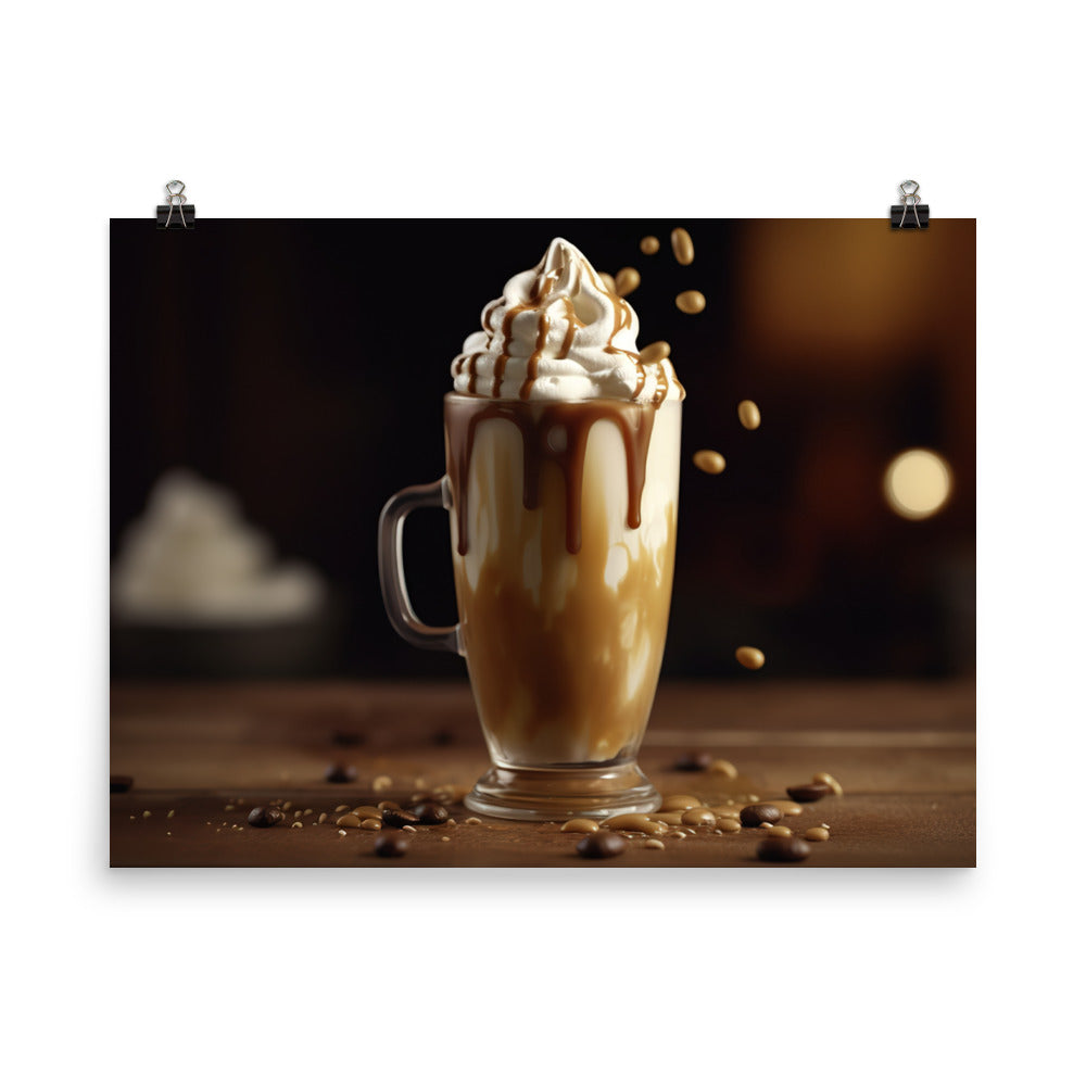 Coffee Caramel Milkshake photo paper poster - Posterfy.AI